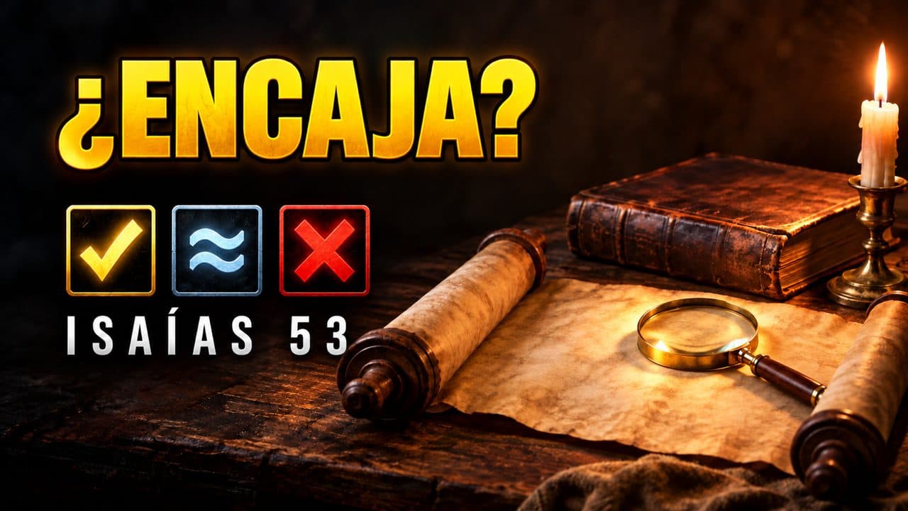 Un rollo con una lupa y la pregunta «¿Encaja?» junto a tres sellos: encaja, discutible y no encaja